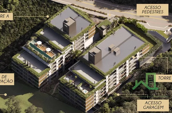 Lançamento - Apartamento 3 dormitórios (sendo 1 suíte) + lavabo e 2 vagas de garagem com 104,94m² - Cacupé, Florianópolis