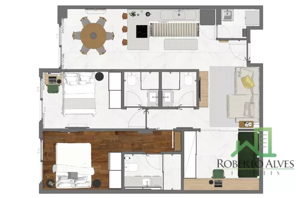 JOÃO PAULO, 2 SUÍTES + ESCRITÓRIO