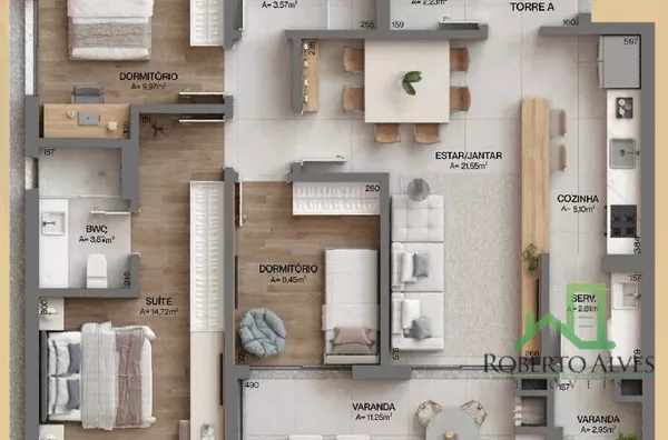 Apartamento para venda, 3 quarto(s),  Cacupé, Florianópolis