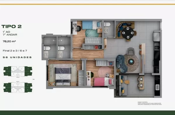Apartamento para venda, 3 quarto(s),  Jardim Esmeralda, Marilia