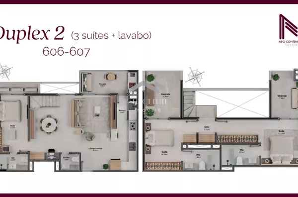 Neo Continente, Apartamentos Duplex