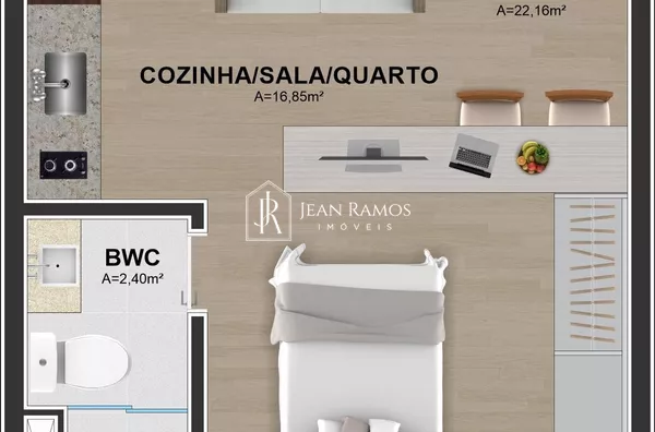 Apartamento para venda, 1 quarto(s),  Hauer, Curitiba - Foto 1
