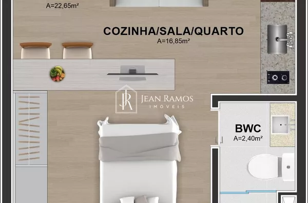 Apartamento para venda, 1 quarto(s),  Hauer, Curitiba - Foto 1