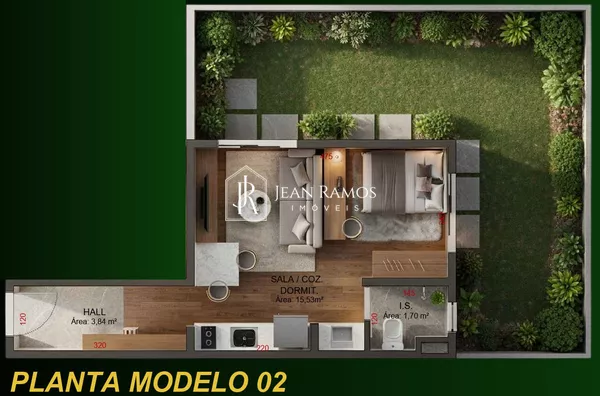Studio para venda, 1 quarto(s), Merces, Curitiba - Foto 6