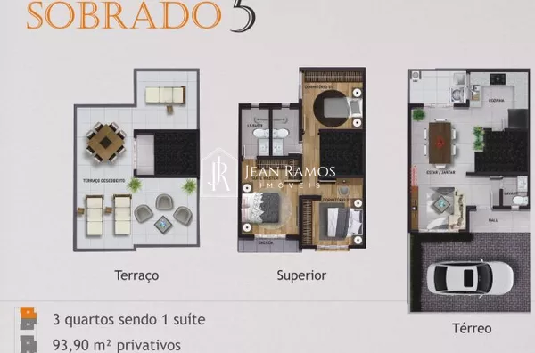 Sobrado para venda, 3 quarto(s),  Sítio Cercado, Curitiba - Foto 5