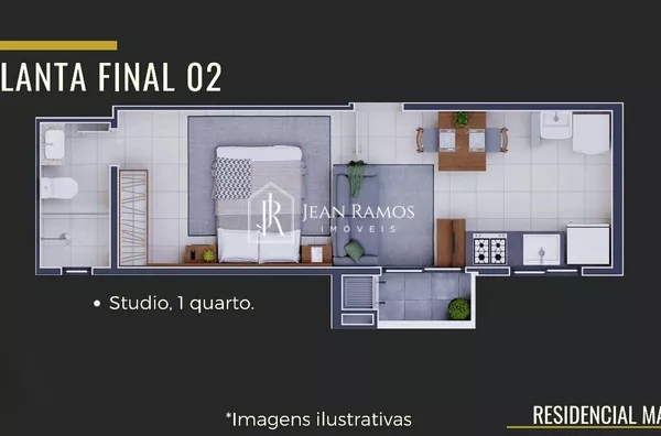 Lindo Studio em São José dos Pinhais - Foto 5