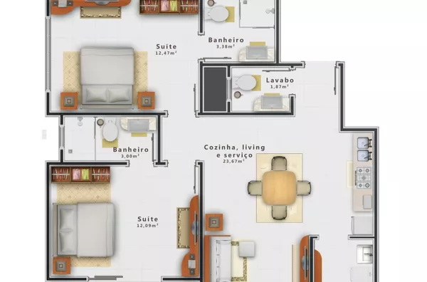 Apartamento 2 quartos à venda na Praia Grande em Governador Celso Ramos - Foto 12