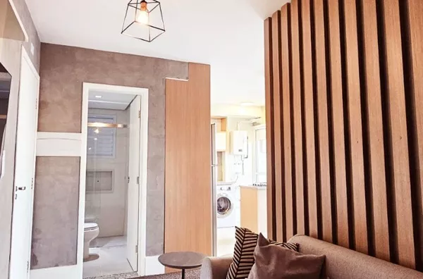 Apartamento mobiliado de 42m2 com 2 dorms e 1 vaga