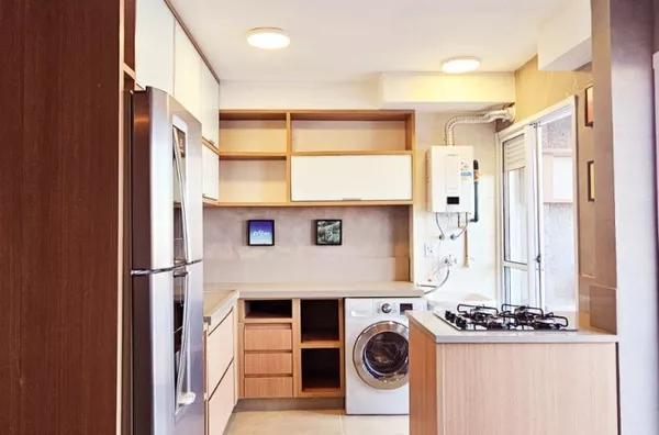 Apartamento mobiliado de 42m2 com 2 dorms e 1 vaga