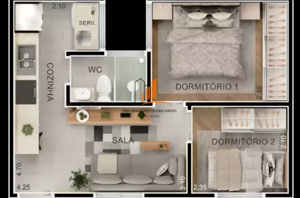Apartamento com 2 dormitórios à venda, 40 m² por R$ 230.000,00 - Vila Santana - São Paulo/SP