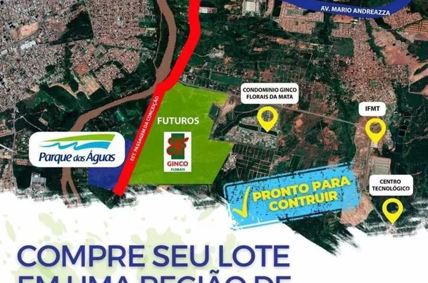 VENDO LOTE NO PARQUE DAS AGUAS, VARZEA GRANDE-MT