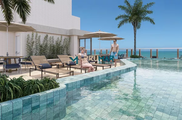 Piscina com vista do mar