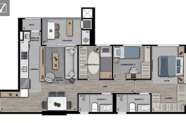 Apartamento 2 Quarts à Venda no Terra Bonita, Londrina - Lançamento na Planta!