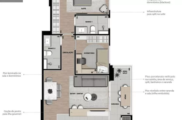 Apartamento 2 Quartos à Venda no Terra Bonita, Londrina - LANÇAMENTO! Na Planta!