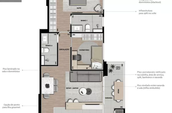 Apartamento 2 Quartos à Venda no Terra Bonita, Londrina - LANÇAMENTO! Na Planta!
