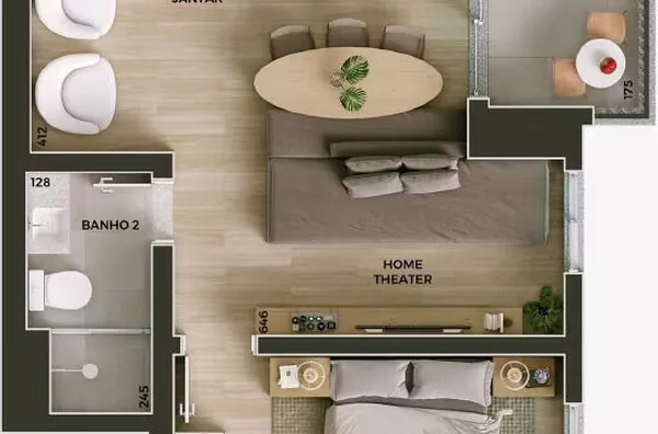 Apartamento 2 Quartos À Venda na Gleba Palhano, Londrina - LANÇAMENTO! Novo na Planta!