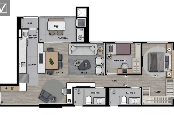 Apartamento 2 Quarts à Venda no Terra Bonita, Londrina - Lançamento na Planta!