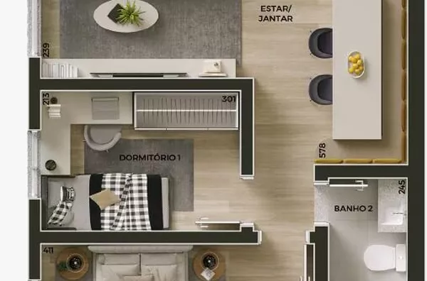 Apartamento 2 Quartos À Venda na Gleba Palhano, Londrina - LANÇAMENTO! Novo na Planta!