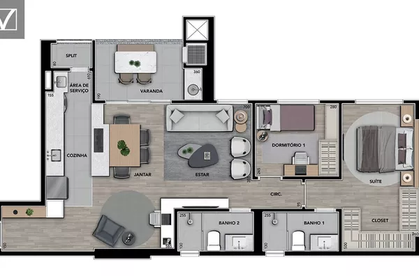 Apartamento 2 Quarts à Venda no Terra Bonita, Londrina - Lançamento na Planta!