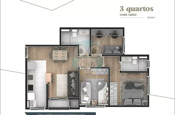 Apartamento para venda, 2 quarto(s),  Prado Velho, Curitiba - Foto 4