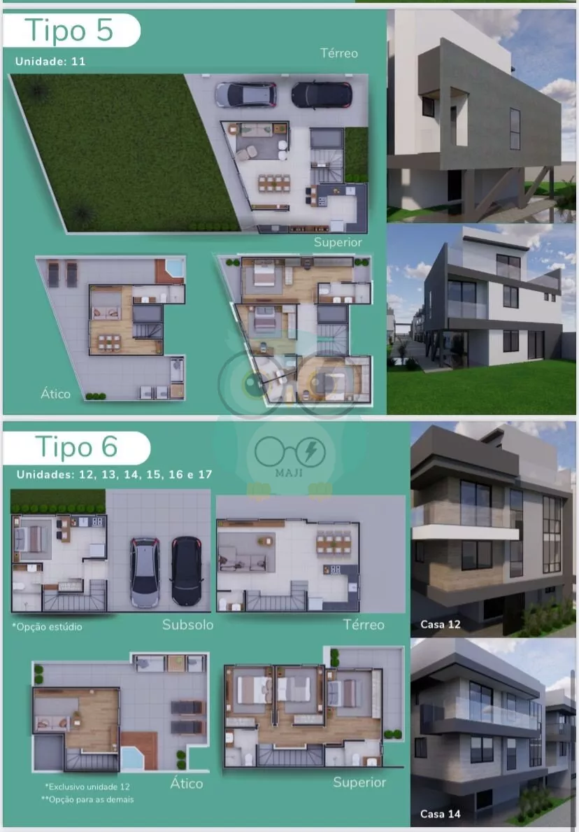 Residencial ASPEN com 20 Sobrados Exclusivos — De 162 m² a 295 m² Valores a partir de R$ 1.488.000.00 até R$ 2.785.001. - CO187