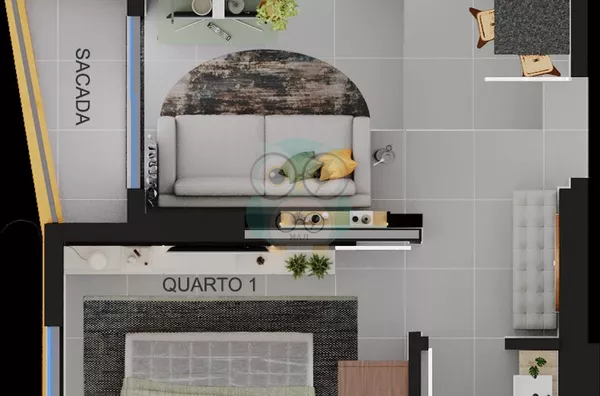 Apartamento para venda, 1 quarto(s),  Centro, Curitiba - Foto 3