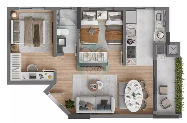 Apartamento para venda, 2 quarto(s),  Centro, Curitiba - Foto 2