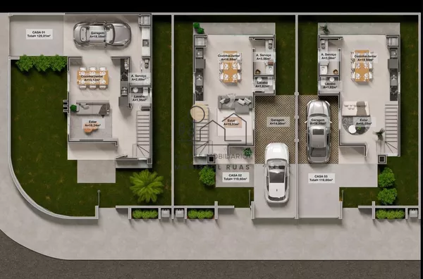 Lançamento de casas com 03 dormitórios - Loteamento Alameda Cezanne - Rod. SC 401 - Foto 3