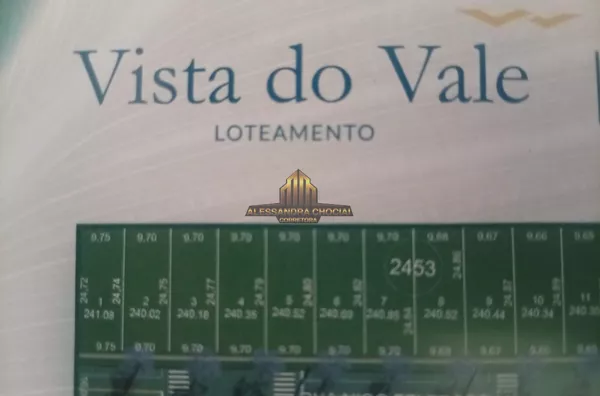 LOTEAMENTO VISTA DO VALE  entrada R$ 12600,00+180 x 