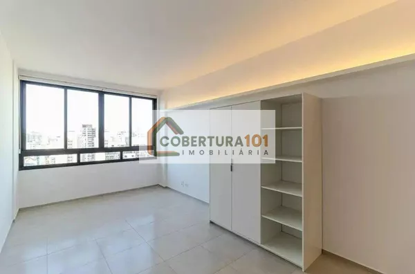 Studio para locação na República, 28m², reformado, com cozinha integrada e coworking no condomínio