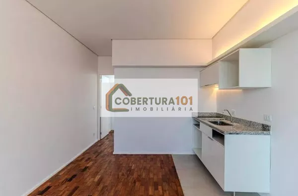 Apartamento para locação na República, 46 m², reformado, com cozinha integrada e coworking no condomínio