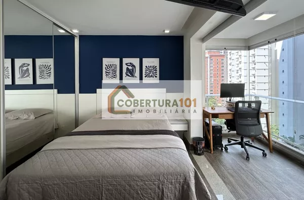 Studio Mobiliado à Venda com 36m², por R$659.000,00,  Brooklin Paulista, São Paulo