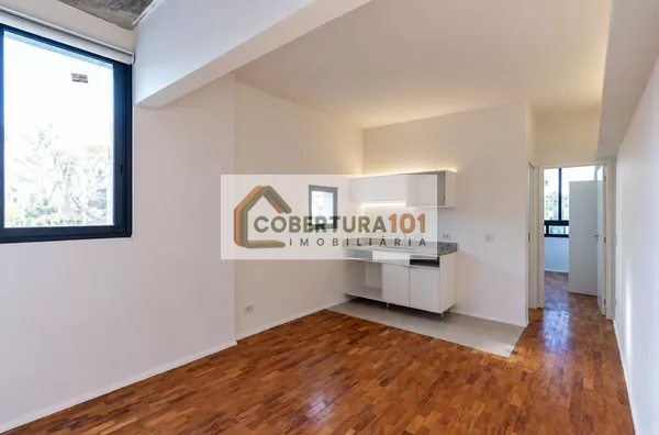 Apartamento para locação na República, 41 m², reformado, com cozinha integrada e coworking no condomínio