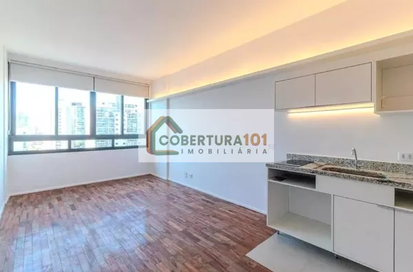 Studio para locação na República, 28m², reformado, com cozinha integrada e coworking no condomínio