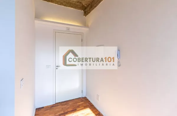 Apartamento para locação na República, 41 m², reformado, com cozinha integrada e coworking no condomínio
