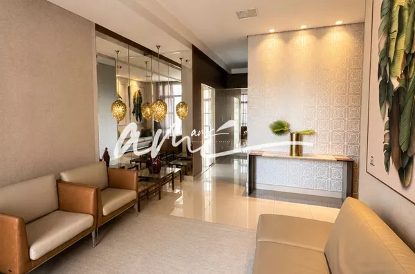 Apartamento de 134 m², mobiliado, com 3 suítes, sacada gourmet e 3 vagas de garagem à venda no Edifício Jardins de Provence – Cuiabá/MT