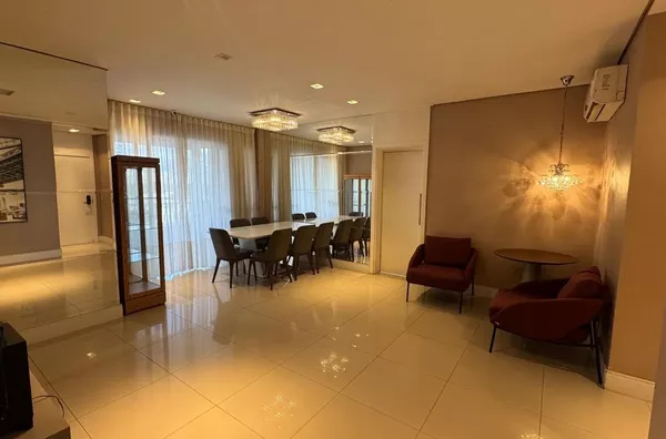 Apartamento de 134 m², mobiliado, com 3 suítes, sacada gourmet e 3 vagas de garagem à venda no Edifício Jardins de Provence – Cuiabá/MT