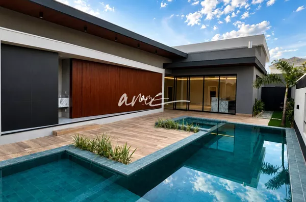 Casa térrea de 400 m², com 4 suítes, automação completa e piscina aquecida à venda no Supremo Itália – Cuiabá/MT