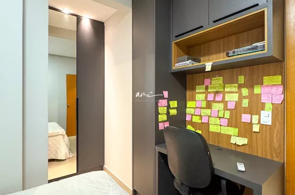 Apartamento de 114 m² com 3 suítes e cozinha gourmet integrada à venda no Edifício Arthur – Cuiabá/MT