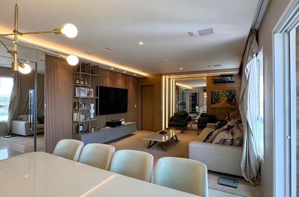 Apartamento de alto padrão com 3 suítes, andar alto e varanda gourmet à venda no Edifício Splendore Plaenge – Cuiabá/MT