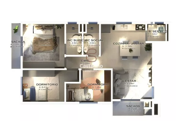 Apartamento para venda, 3 quarto(s),  Floresta, Joinville - Foto 2