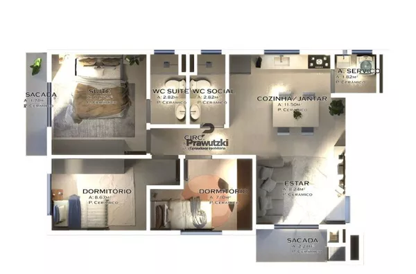 Apartamento para venda, 3 quarto(s),  Floresta, Joinville - Foto 2
