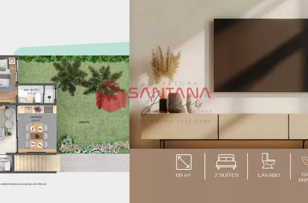 Apartamento 2/4 (suítes) em Buraquinho
