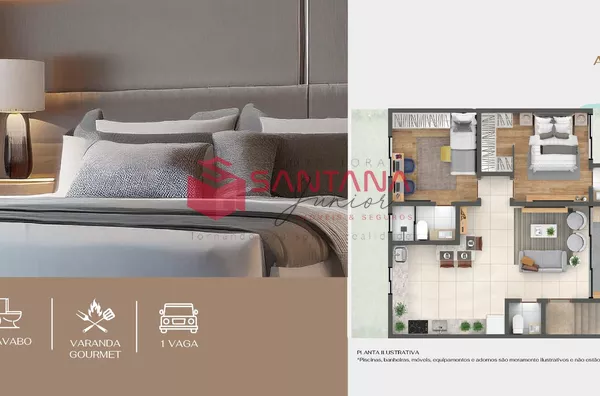 Apartamento 2/4 (suítes) em Buraquinho