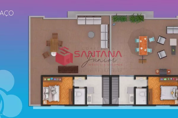 Apartamento 4 Suítes com Terraço em Buraquinho à Venda