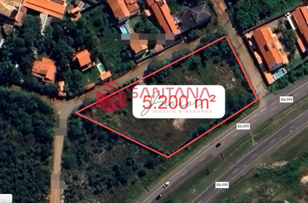 Terreno de frente para BA-099, para venda em Arembepe