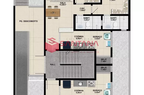Apartamento 2/4 no Condomínio em Itapuã