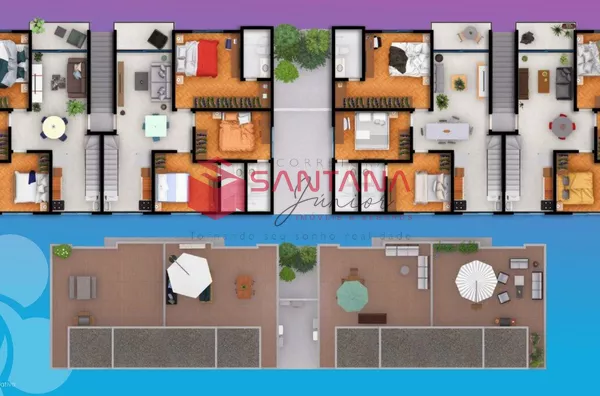 Apartamento 4 Suítes com Terraço em Buraquinho à Venda