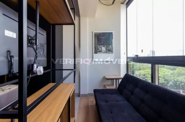 STUDIO no 9º andar mobiliado com 1 dormitório