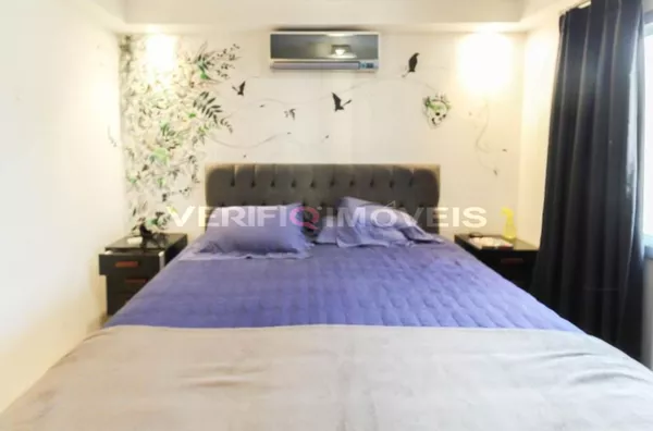 APARTAMENTO no 12º andar mobiliado com 2 dormitórios e 2 garagens